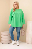 Bavlnená oversize blúzka s náprsným vreckom model 25210 