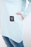 Oversize blúzka s dlhším zadným dielom a dlhým rukávom model 25570
