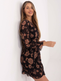 Elegantné čierne šaty s volánmi Loriella 
