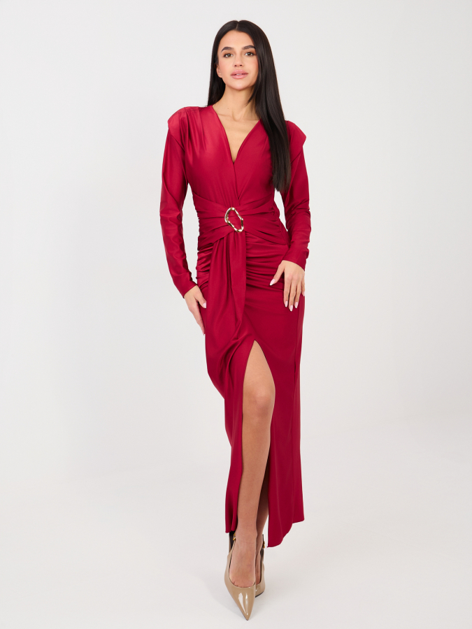 Elegantné dlhé šaty s dekoratívnym prvkom IT-SK-21625.84