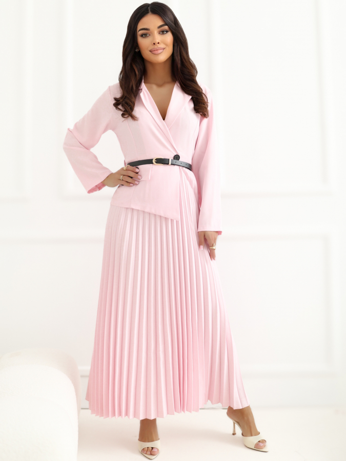 Elegantné midi šaty s imitáciou saka RUE PARIS IT-SK-21599-1.03