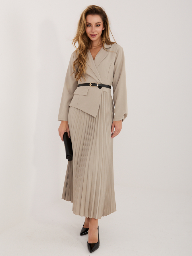 Elegantné midi šaty s imitáciou saka RUE PARIS IT-SK-21599-1.03