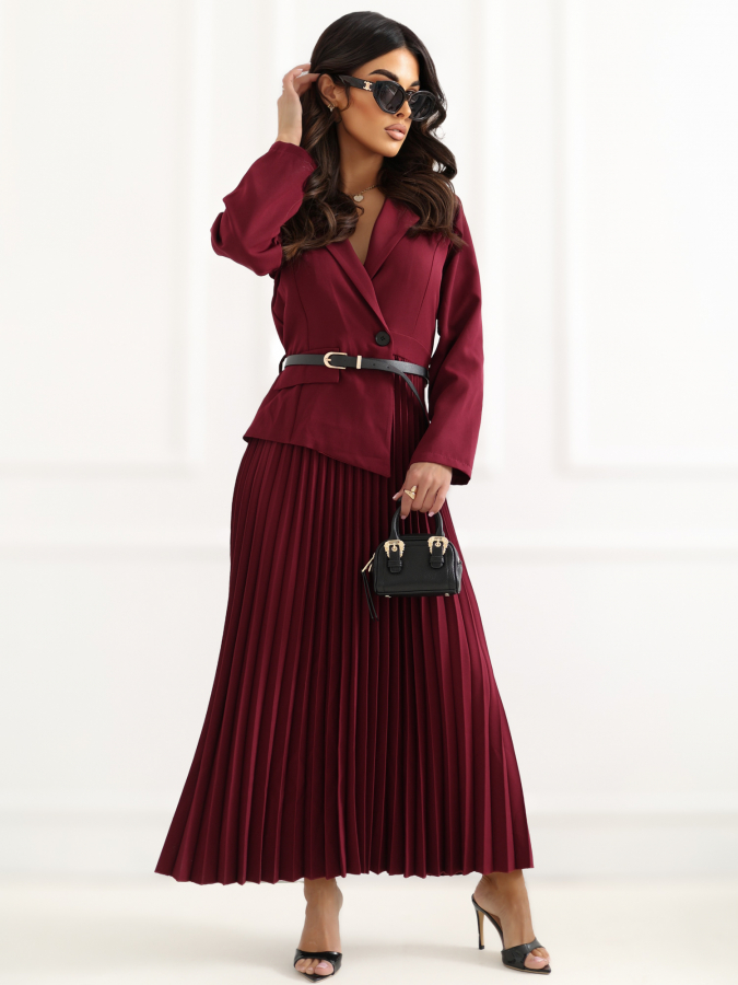 Elegantné midi šaty s imitáciou saka RUE PARIS IT-SK-21599-1.03