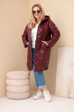 Dámska zimná prešívaná bunda Plus Size s kapucňou Paolina 5343