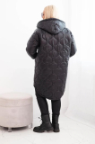 Prešívaná zimná oversize bunda s kapucňou a vreckami model 5419 