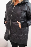 Prešívaná zimná oversize bunda s kapucňou a vreckami model 5419 