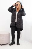 Prešívaná zimná oversize bunda s kapucňou a vreckami model 5419 