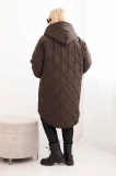 Prešívaná zimná oversize bunda s kapucňou a vreckami model 5419 