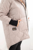 Prešívaná zimná oversize bunda s kapucňou a vreckami model 5419 