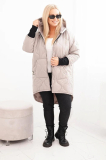 Prešívaná zimná oversize bunda s kapucňou a vreckami model 5419 