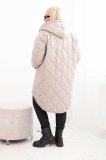 Prešívaná zimná oversize bunda s kapucňou a vreckami model 5419 