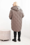 Prešívaná zimná oversize bunda s kapucňou a vreckami model 5419 