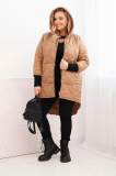 Prešívaná zimná oversize bunda s kapucňou a vreckami model 5419 