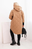 Prešívaná zimná oversize bunda s kapucňou a vreckami model 5419 