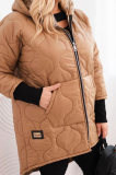 Prešívaná zimná oversize bunda s kapucňou a vreckami model 5419 