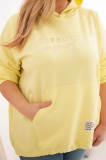 Oversize mikina klokanka s kapucňou a potlačou model 25040