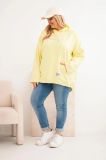 Oversize mikina klokanka s kapucňou a potlačou model 25040