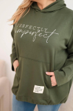 Oversize mikina klokanka s kapucňou a potlačou model 25040