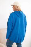 Oversize mikina klokanka s kapucňou a potlačou model 25040