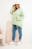 Oversize mikina klokanka s kapucňou a potlačou model 25040