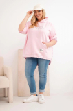 Oversize mikina klokanka s kapucňou a potlačou model 25040
