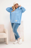 Oversize mikina klokanka s kapucňou a potlačou model 25040