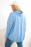 Oversize mikina klokanka s kapucňou a potlačou model 25040