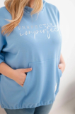 Oversize mikina klokanka s kapucňou a potlačou model 25040