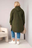 Oversize kabát s kapucňou a vreckami a zapínaním na gombíky model IT127 