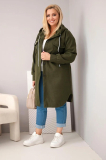 Oversize kabát s kapucňou a vreckami a zapínaním na gombíky model IT127 