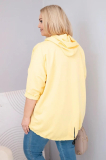 Oversize mikina klokanka s kapucňou a potlačou model 25040-1 