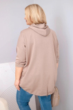 Oversize mikina klokanka s kapucňou a potlačou model 25040-1 