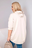 Oversize mikina klokanka s kapucňou a potlačou model 25040-1 