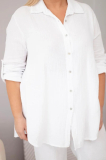 Elegantný mušelínový oversize komplet košele a nohavíc model ARTP042 