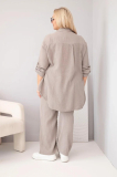 Elegantný mušelínový oversize komplet košele a nohavíc model ARTP042 