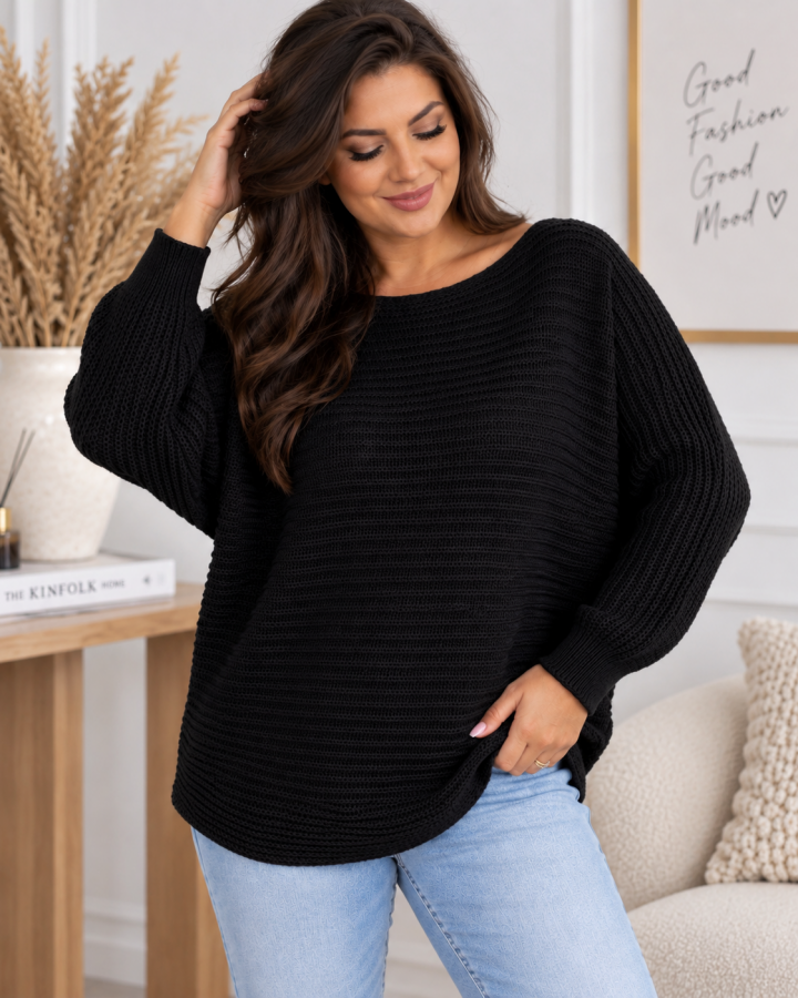 Dámsky sveter Basic Loose Plain