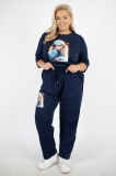 Tepláková súprava s nášivkou pre moletky plus size DEJAN