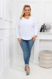Elegantná blúzka s dlhým rukávom pre moletky Dinora kremova