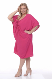 Šaty s ozdobným rebrovaním pri výstrihu plus size Barrera