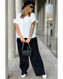 ZOE - Elegantné voľné pokrčené nohavice pre moletky