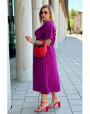 Dlhé dámske plus size šaty so zaväzovaním na chrbte Isana 