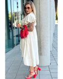 Elegantné šaty s volánmi plus size FRANCESSCCA