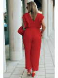 Elegantný volánikový overal so širokými nohavicami pre moletky Frederica