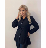 Elegantná dlhá tunika  s volánikom čierna Gabi