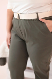 Dámske bavlnené nohavice Plus Size s opaskom Soraja