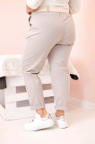 Dámske bavlnené nohavice Plus Size s opaskom Soraja