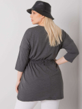 Bavlnená plus size tunika s viazaním v páse Tula 
