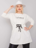 Bavlnená plus size tunika s viazaním v páse Tula 