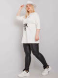 Bavlnená plus size tunika s viazaním v páse Tula 