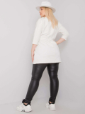 Bavlnená plus size tunika s viazaním v páse Tula 